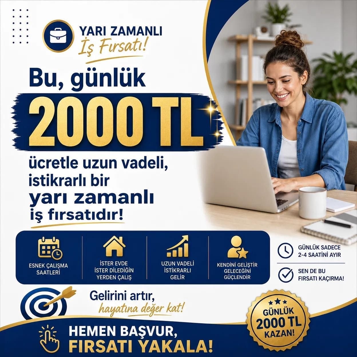 Yarı zamanlı iş fırsatı